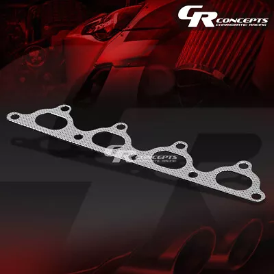 Header Exhaust Flange Preforated Aluminum Gasket For 90-93 Honda Accord Cb1-cb4 • $8.98