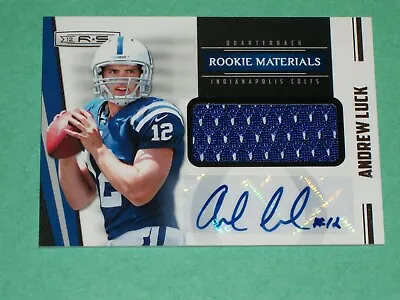 Andrew Luck Auto Jersey RPA Rookie Football Card 2012 R&S Indianapolis Colts!!! • $74.99