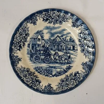 £5.75 • Buy Barratts Of Staffordshire Vintage Blue And White Tableware Plate Diameter 21 Cm