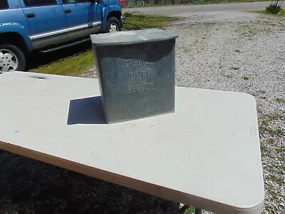 Antique / Vintage Dairy Galvanized Milk Flower Mail Porch Stash Box • $20