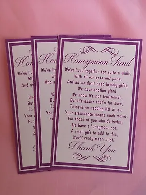 Honeymoon Fund Request Wedding Request Wedding Day Gift Card • £5