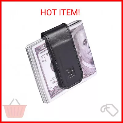 GH GOLD HORSE Slim Magnetic Money Clip Genuine Leather Business Card Holder For  • $15.34