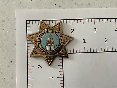 Mini 2”x2” Flat “Wallet” Sacramento County “Sample” Sheriff Badge • $50