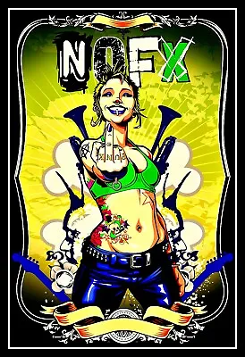 4.75  NOFX Middle Finger Vinyl Sticker. Sexy Punk Rock Decal For Car Guitar. • $2.95