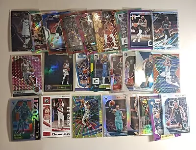 HUGE LOT 100 NBA Basketball Cards Prizms Parallels Rookies Curry LeBron • $23.86