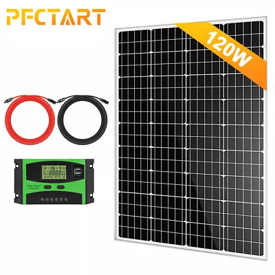 120W Solar Panel Kit PV Monocrystalline 12V Battery Charging RV Caravan Boat Car • £102.98