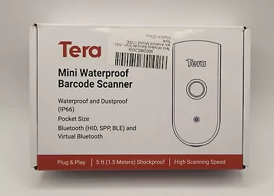 Tera 1100C Black Mini Handheld Portable Bluetooth Barcode Scanner • $21.95