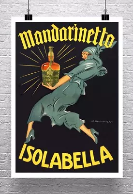 Mandarinetto Isolabella Vintage Liquor Advertising Poster Canvas Giclee 24x32 In • $57.72