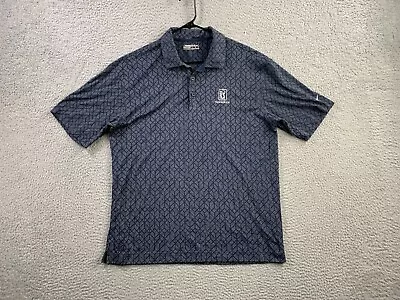 Nike Shirt Mens Large Blue Polo Perforated Golf Summerlin Las Vegas • $24.88