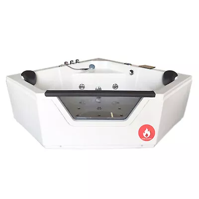 Whirlpool Corner Bathtub Hydrotherapy IBIZA 59.05  And Heater 2 Person Hot Tub • $3169