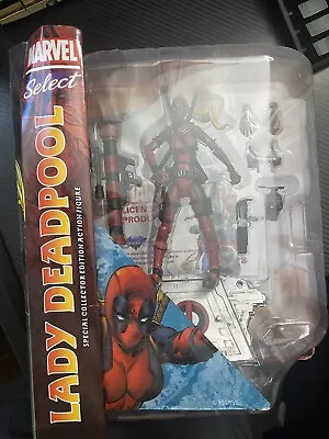 Marvel Select Lady Deadpool & Headpool Action Figure Diamond Base NEW! Sealed • $31.99