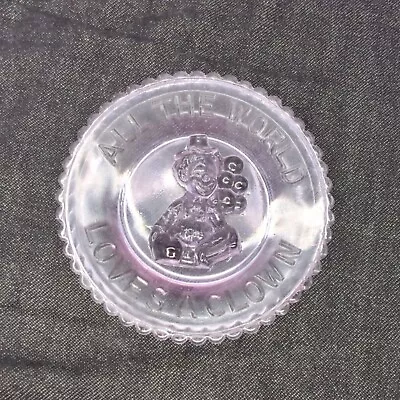 Mosser Glass Balloon Clown Plate  Eros  Heatherbloom Crystal 1981 • $9.99