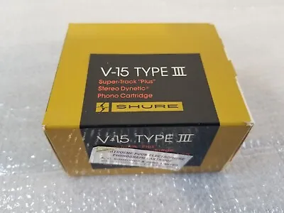 SHURE V-15 Type III STEREO DYNETIC SUPER-TRACK PLUS PHONO CARTRIDGE Stylus • $390