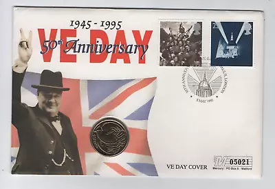 GB 1995 Coin Cover VE DAY With £2 Coin As Shown • £2