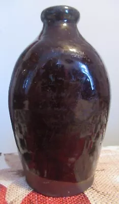 Clear Glazed Southeastern PA New Jersey NJ Flattened Ovoid Redware Flask 5¼ Inch • $199.95