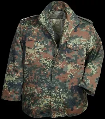 Flecktarn M-65 Field Jacket German Army Style Camouflage Parka Winter Combat • $109.95