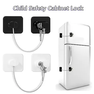 $12.40 • Buy Refrigerator Lock Cabinet Locks Digital Password With Metal Key Or Coded Lock