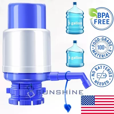 Manual Water Pump For 5 Gallon Bottle – Hand Pressure Water Dispenser Top Jugs  • $9.99