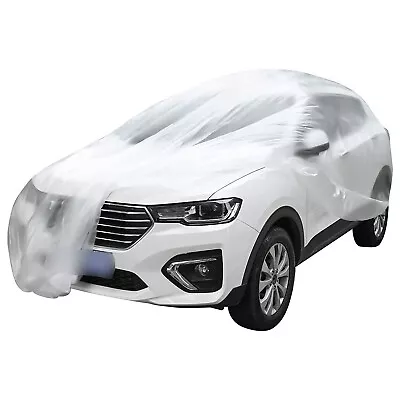 Clear Plastic Temporary Universal Disposable Car Cover Rain Dust Garage Cover US • $11.99