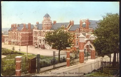 New Naval Barracks Chatham. 1907 Vintage Postcard. Free UK Postage • £3.95