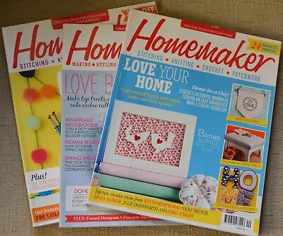 3 X Homemaker Magazines 2015 - 2016 - Nos. 29 40 43 • £6.95