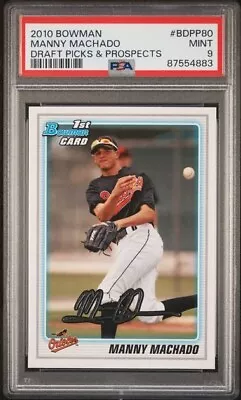 2010 Bowman Draft Picks And Prospects  #BDPP80 PSA 9 Manny Machado - Orioles • $15.99