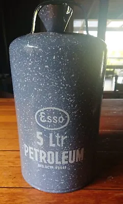 Old Vintage 1970's ESSO Oil Enamel Petroleum Tin Can **Excellent Conditon** • $140