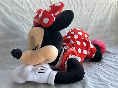 Sleepy Minnie Mouse Disney Parks Plush Stuffed Animal Toy Large 22” Read • $14.99