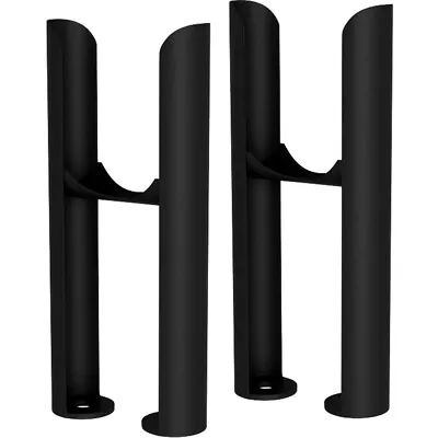 Universal Column Radiator Feet/Leg Steel Black 2 Column Matt *PAIR* • £19.83