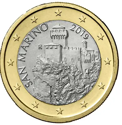 San Marino Coin 1 Euro UNC  3 Towers Chose 2009 2019 2020 2021 Shield Arms • £4.44