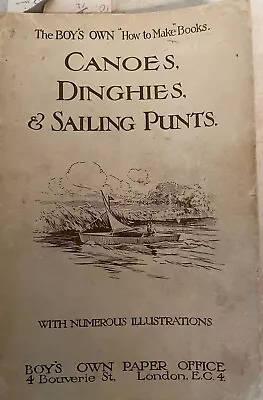 Canoes Dinghies & Sailing Punts Edited Geoffrey Prout • $10