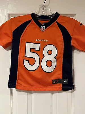 Nike NFL On Field Jersey Youth Kids Small 4 Denver Broncos #58 Von Miller Orange • $6.99