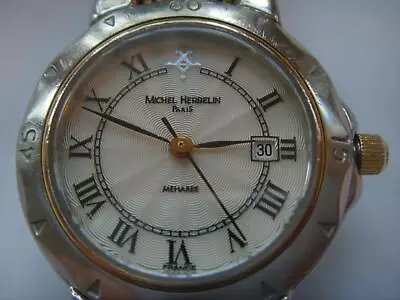 Ladies  Michel Herbelin Meharre Paris Bracelet Date Watch Screw Down Crown • £84.99