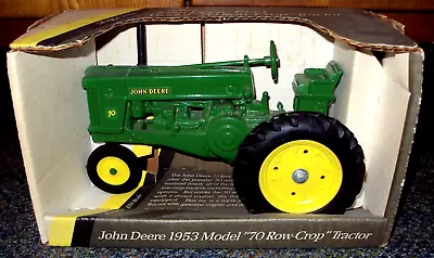 John Deere 1953 Model 70 Row Crop Tractor 1/16 Scale ERTL • $28.45