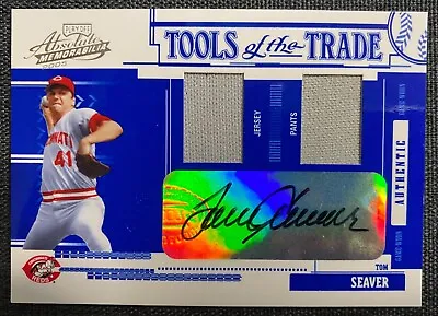 $132.99 • Buy 2005 Playoff Tools Of The Trade Tom Seaver Auto Dual Patch 13/41 Reds Great Card
