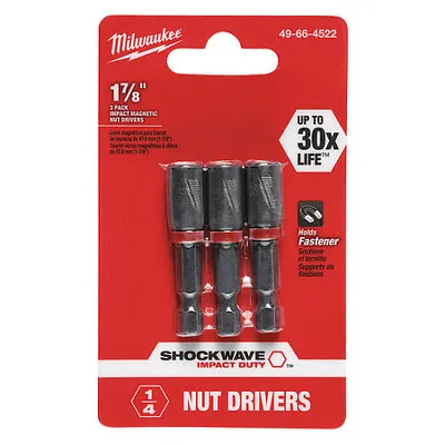 Milwaukee Tool 49-66-4522 Shockwave 1-7/8  Mag Nutdriver 1/4  • $5.99