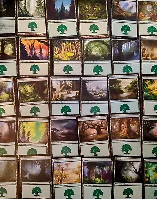 Magic The Gathering 100 Forest Basic Land Bulk Card Lot  • $12.99