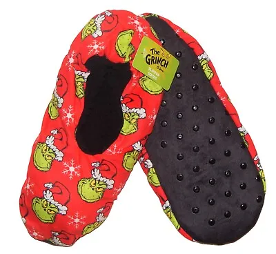 THE GRINCH DR SEUSS Fuzzy Babba Slippers Men's M/L (7.5-9.5) Or L/XL (10-12) NWT • $14.99