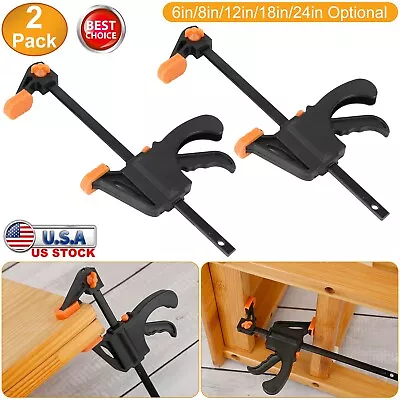 2xQuick Grip Wood Working Bar F Clamps Ratchet 6 -24  For  Carpentry DIY • $20.34