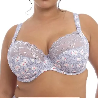 Elomi Lucie UW Stretch Cup Plunge Bra UK Sizes D-G Floral Print 4490 NWT $69 • $34.39