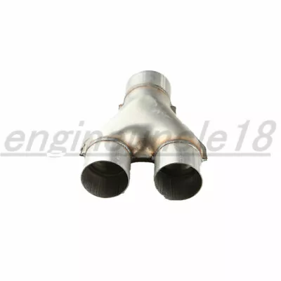 Universal Custom Exhaust Y-Pipe 2  Dual 2.5  Single Aluminized Steel • $34.57