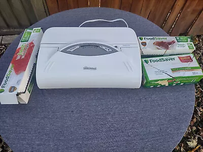 $4.99 • Buy Rival Seal A Meal Vacuum Sealer Machine With Manual, Heat Seal Rolls, & Bags