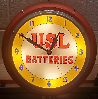 Gill Company USL Batteries Advertising Clock • $875