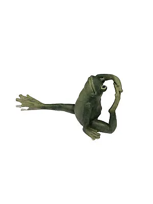 Meditating Frog Statue Yoga Pose Zen Figurine Home Decor Green • $12.98