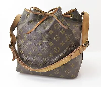 Authentic LOUIS VUITTON Petit Noe Monogram Shoulder Tote Bag Purse #55804 • $144.50