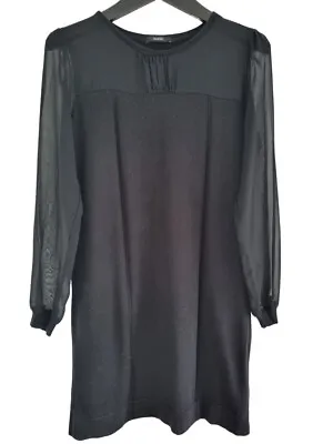 £10 • Buy BLACK DRESS Womens George UK 14 Ladies Winter Long Sleeve Work Casual
