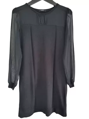 £10 • Buy BLACK DRESS Womens George UK 14 Ladies Winter Long Sleeve Work Casual