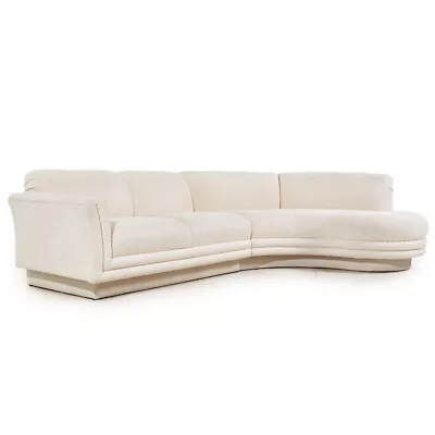 Vladimir Kagan Style Weiman Mid Century Curved Sectional Sofa • $4995