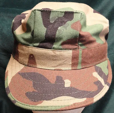 US Marine Corps USMC EGA Woodland Camo 8 Point Utility Cover Hat Cap Small • $12.50
