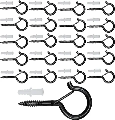 20 Pack Q-Hanger Hooks Safety Screw Hook With Safety Buckle For Hanging Outdoor • £5.68
